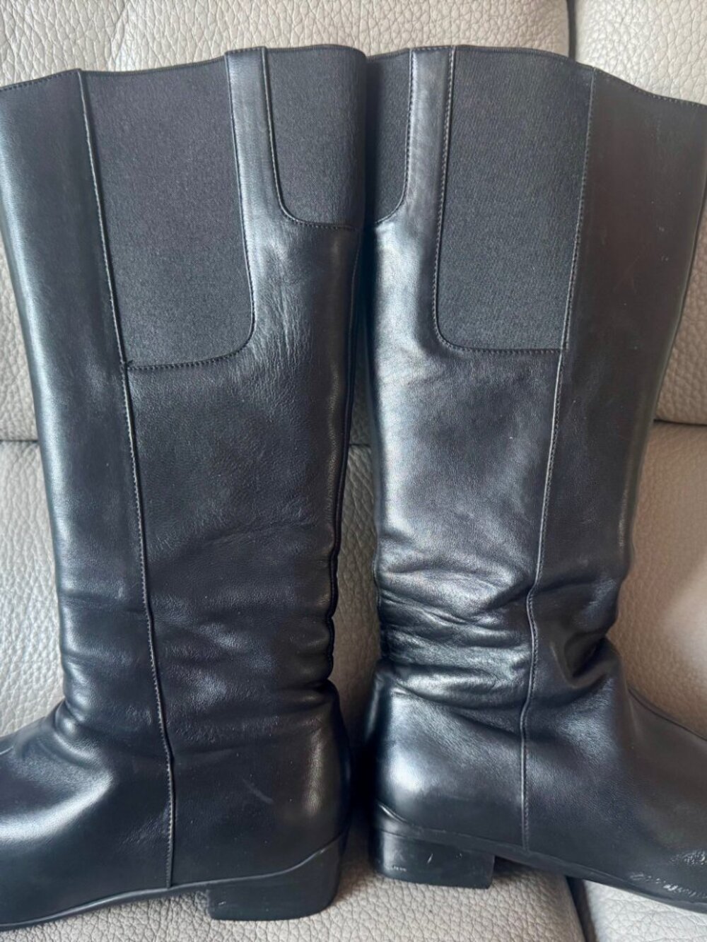 Prada black leather boots size 9 (Prada 38.5) - Picture 8 of 10